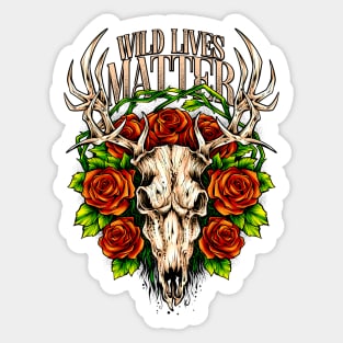 Wild Lives Matter, Deer skull Sticker